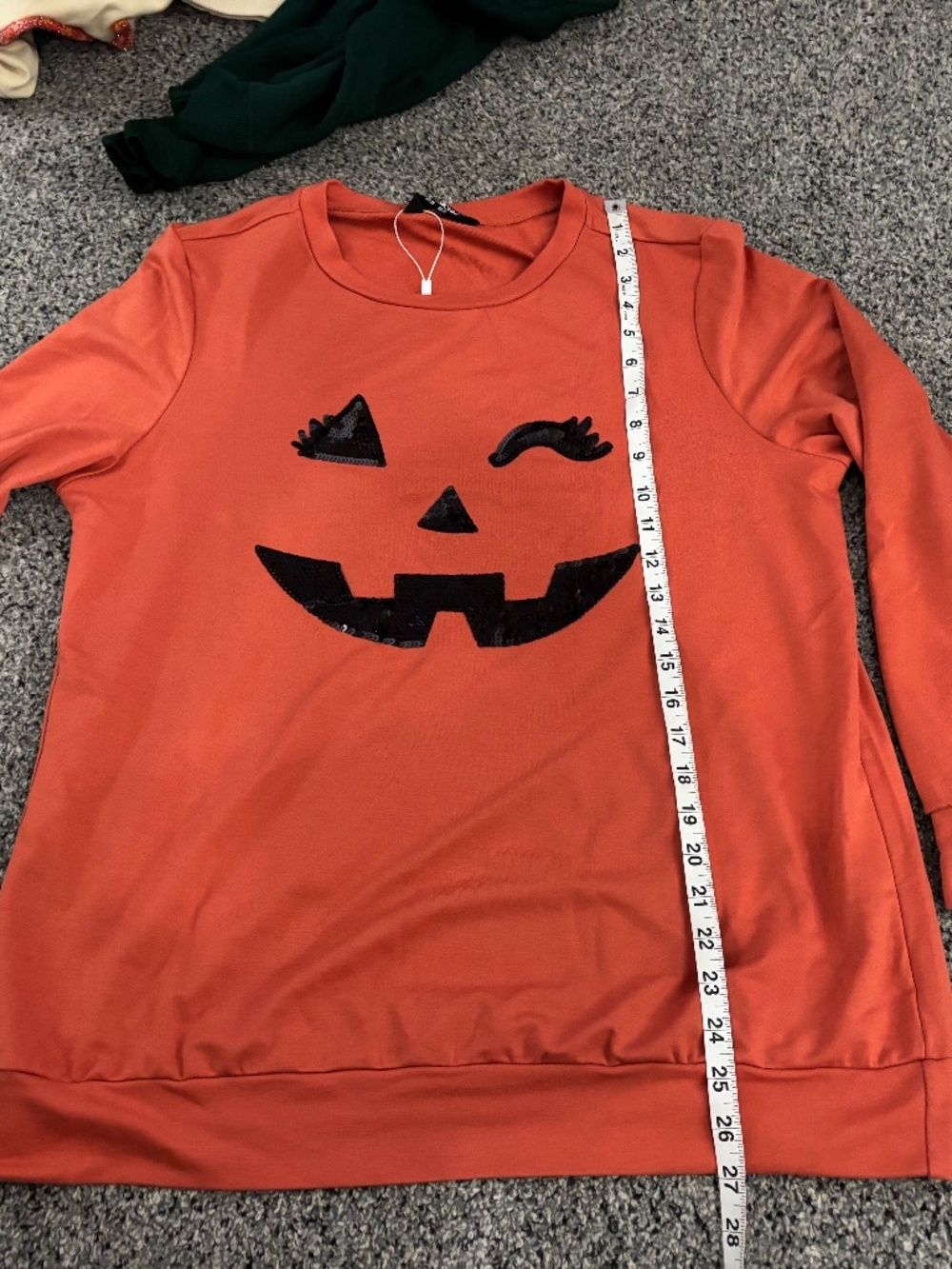 BloomChic sequin pumpkin face sweatshirt 10